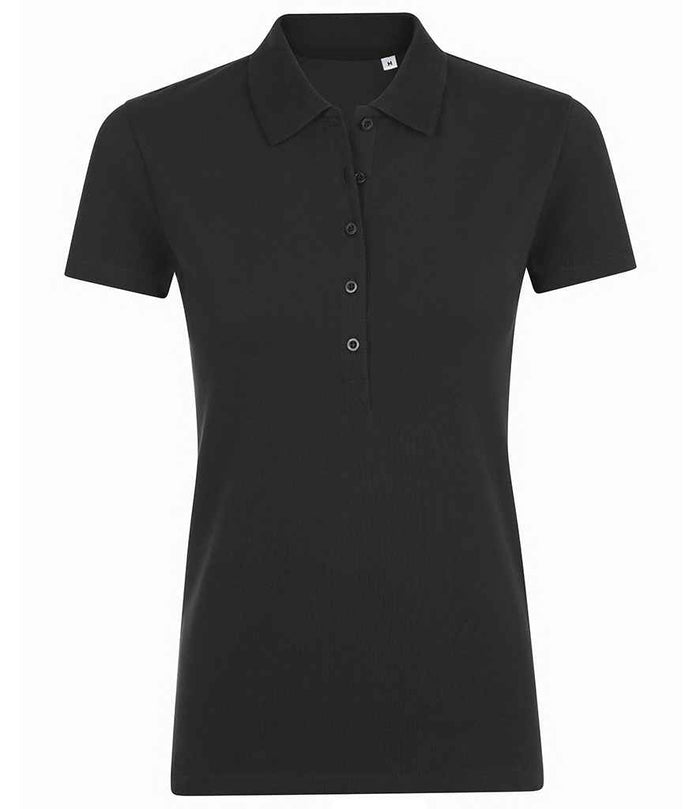 SOL'S Ladies Phoenix Piqué Polo Shirt 01709 - Black