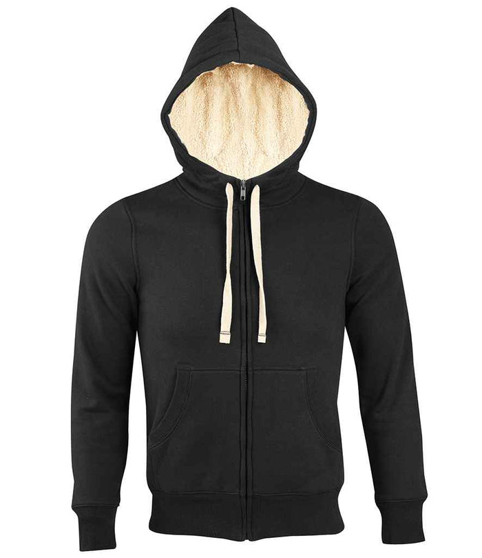 SOL'S Unisex Sherpa Hooded Jacket 10584 - Black