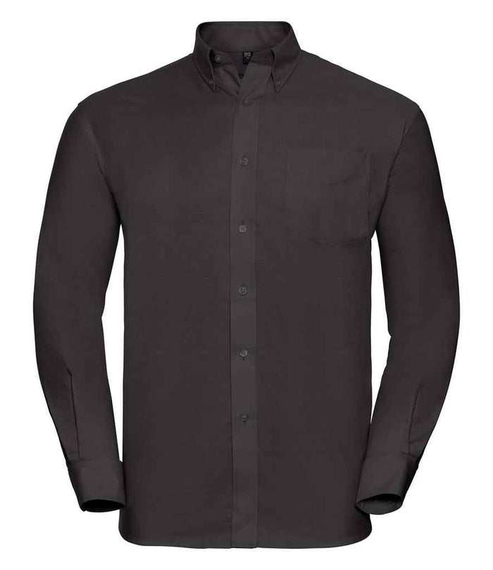 Russell Athletic Collection Long Sleeve Easy Care Oxford Shirt 932M - Black