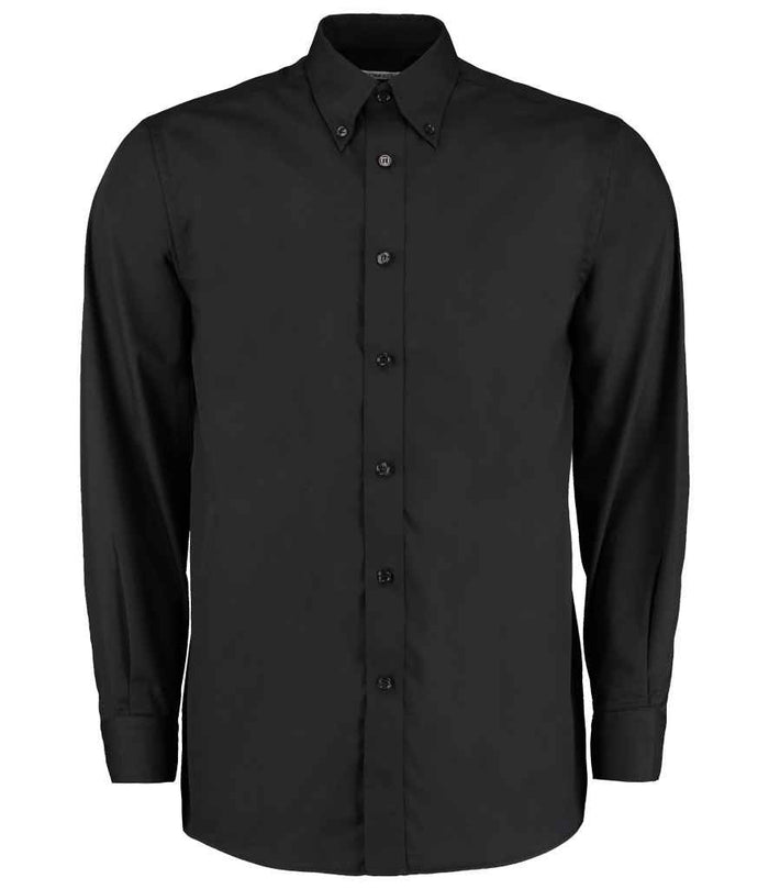 Kustom Kit Long Sleeve Classic Fit Workforce Shirt K140 - Black