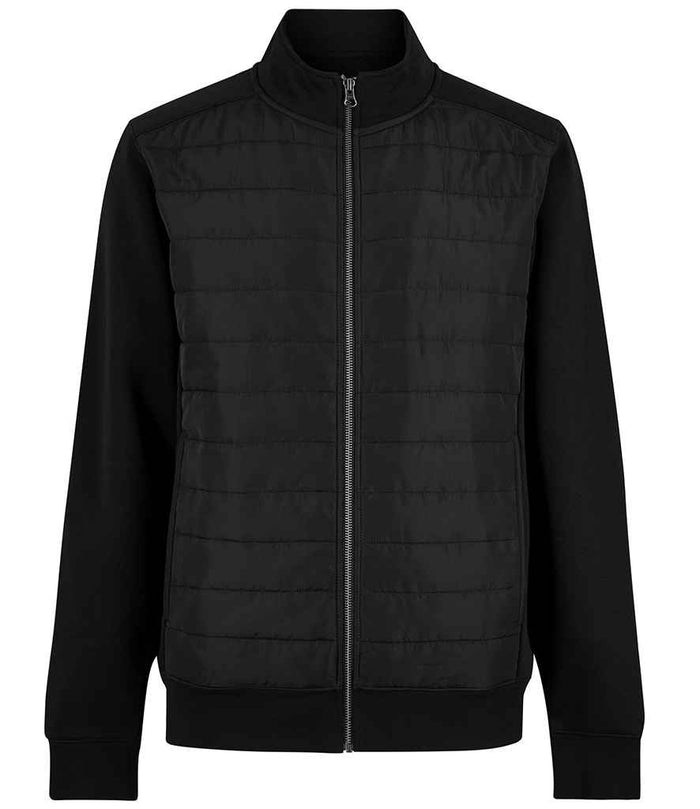 Kustom Kit Regular Fit Quilted Full Zip Sweat Jacket K331 - Black