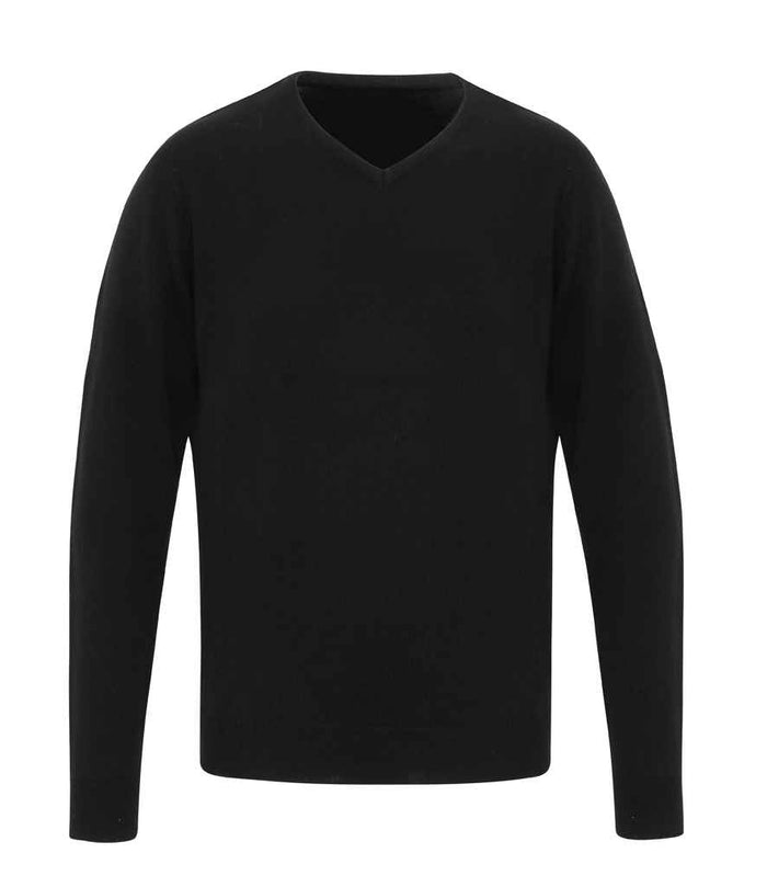 Premier Essential Acrylic V Neck Sweater PR400 - Black