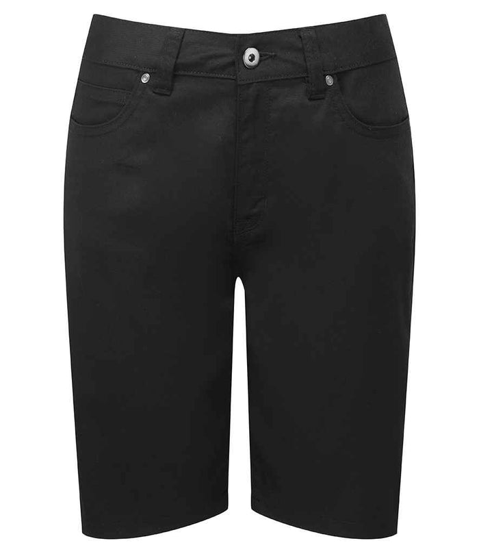 Premier Ladies Performance Chino Shorts PR572 - Black