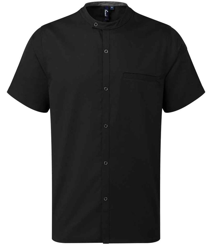 Premier Recyclight® Short Sleeve Chef's Shirt PR904 - Black