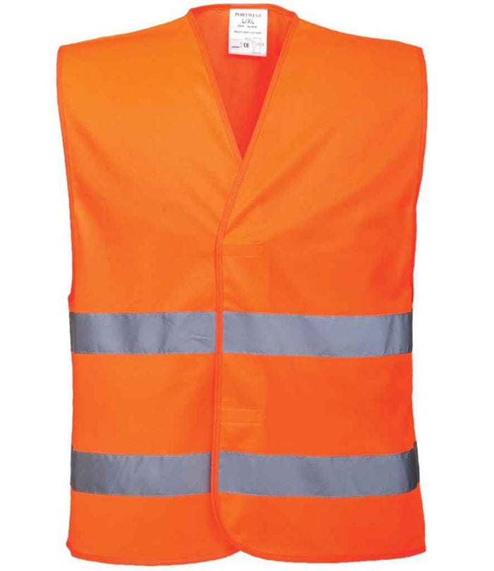 Portwest Hi-Vis Two Band Vest PW309 - Orange