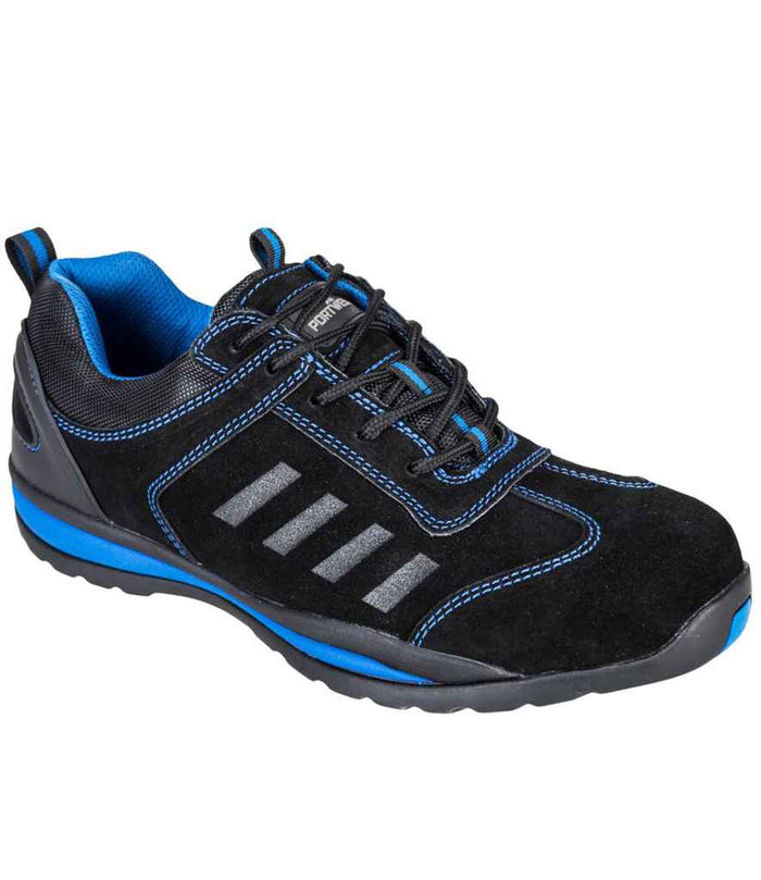 Portwest Steelite™ Lusum S1P HRO Safety Trainers PW809 - Black/Blue