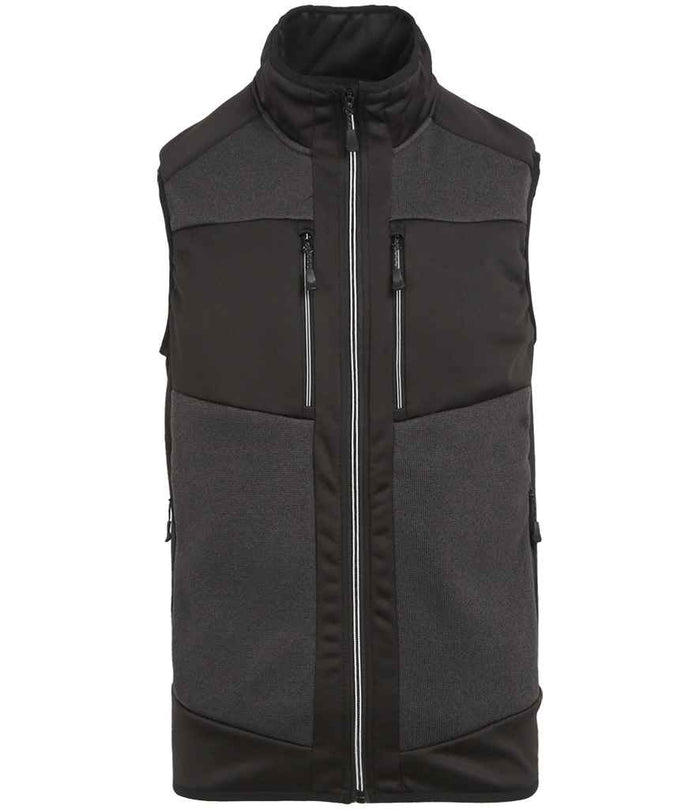 Regatta E-Volve Unisex Knit Effect Stretch Bodywarmer RG383 - Ash/Black