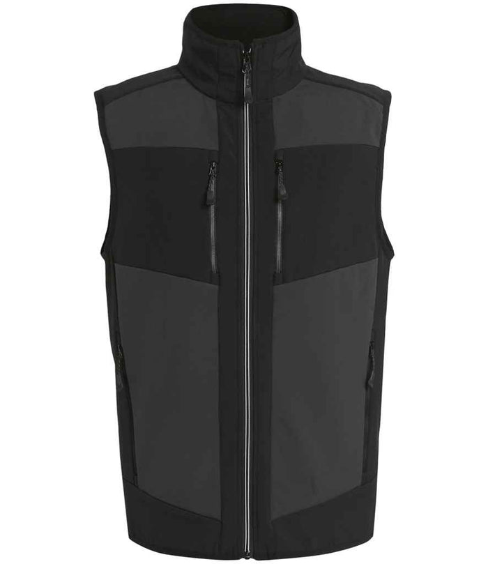 Regatta E-Volve Unisex Two Layer Soft Shell Bodywarmer RG385 - Ash/Black