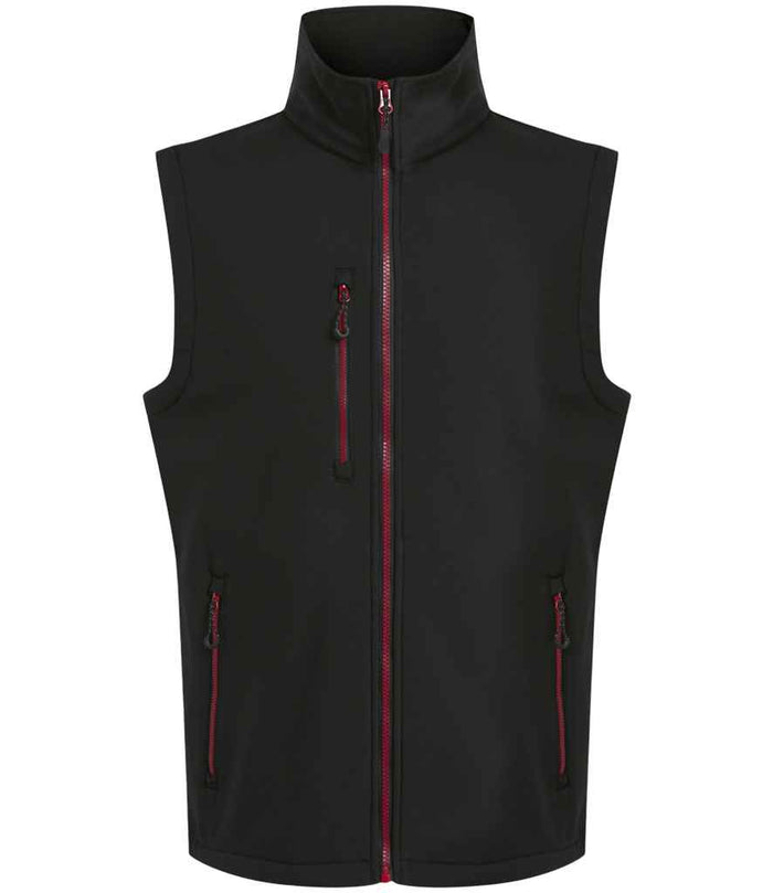 Regatta Navigate Two Layer Soft Shell Bodywarmer RG455 - Black/Classic Red