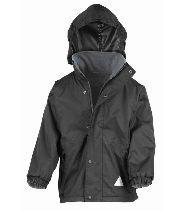 Result Kids/Youths Fleece Lined StormDri 6000 Jacket RS160B - Black/Grey