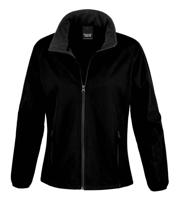 Result Core Ladies Printable Soft Shell Jacket RS231F - Black/Black