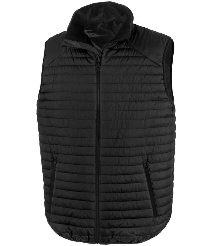 Result Recycled Thermoquilt Gilet RS239 - Black/Black