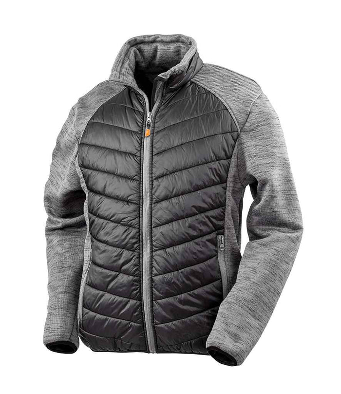 Result Work-Guard Elevator Jacket RS314 - Black/Grey Marl