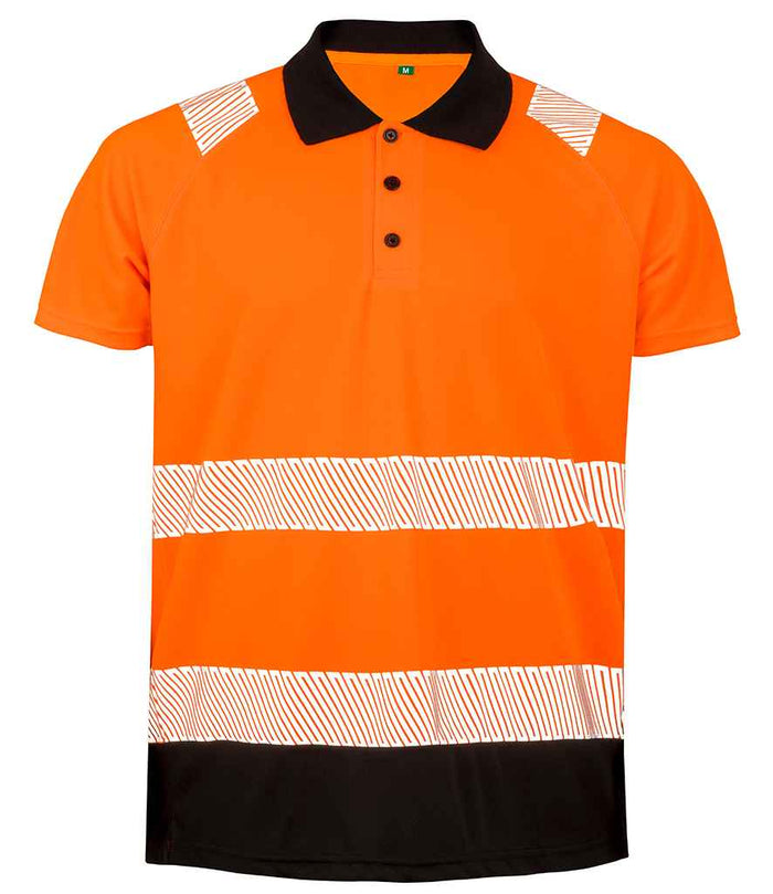 Result Recycled Safety Polo Shirt RS501 - Fluorescent Orange