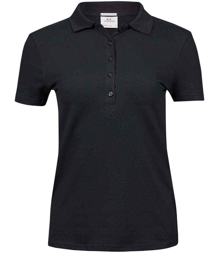Tee Jays Ladies Luxury Stretch Polo Shirt T145 - Black