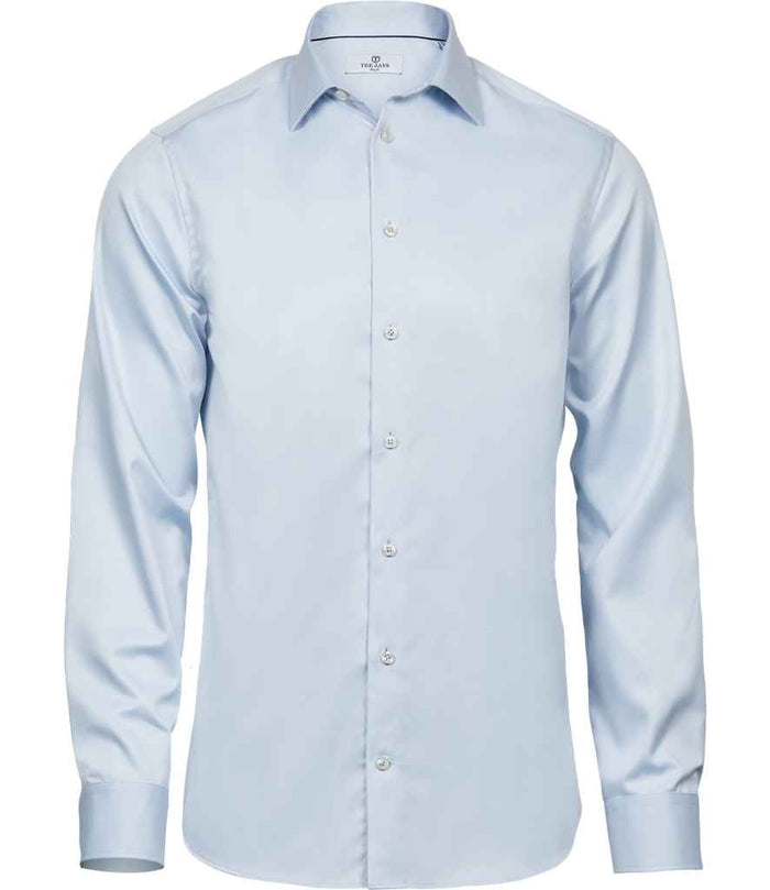 Tee Jays Luxury Slim Fit Long Sleeve Oxford Shirt T4021 - Light Blue