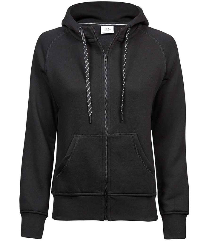 Tee Jays Ladies Fashion Zip Hooded Sweatshirt T5436 - Black
