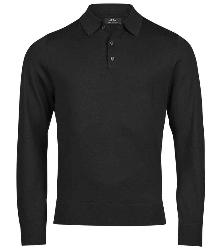 Tee Jays Knitted Polo Shirt T6002 - Black