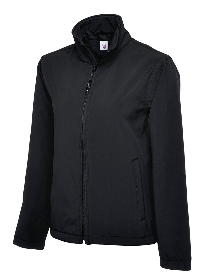 Classic Full Zip Soft Shell Jacket UC612 - Black