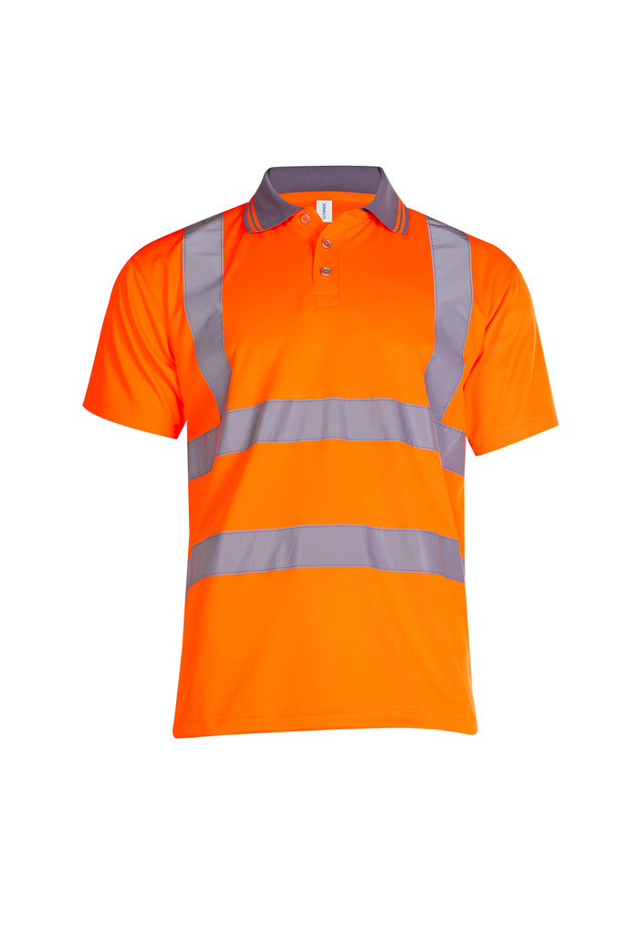 Hi Viz Short Sleeve Polo Shirt UC808 - Orange