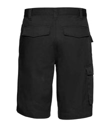 Russell Athletic Workwear Poly/Cotton Shorts 002M - 002M Black Back