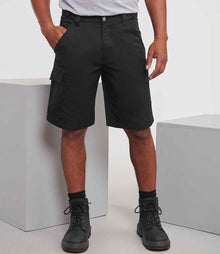 Russell Athletic Workwear Poly/Cotton Shorts 002M - 002M Black Model