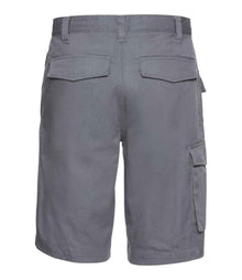 Russell Athletic Workwear Poly/Cotton Shorts 002M - 002M Convoy Grey Back