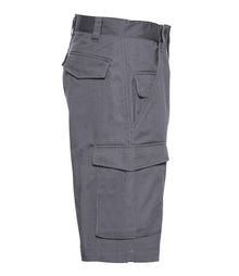 Russell Athletic Workwear Poly/Cotton Shorts 002M - 002M Convoy Grey Side