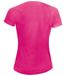 SOL'S Ladies Sporty Performance T-Shirt 01159 - 01159 Neon Pink Back