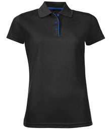 SOL'S Ladies Performer Piqué Polo Shirt 01179 - Black