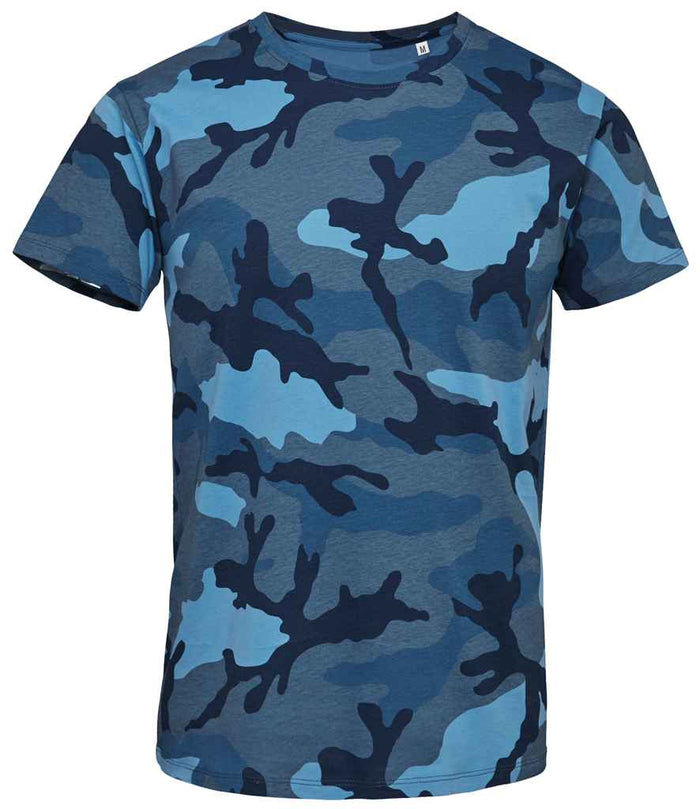 SOL'S Camo T-Shirt 01188 - Blue Camo