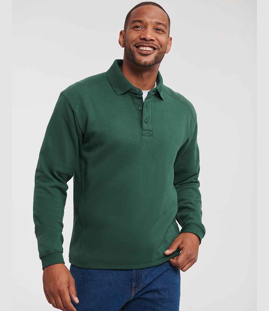 Russell Athletic Heavy Duty Collar Sweatshirt 012M - 012M Bottle Green Model