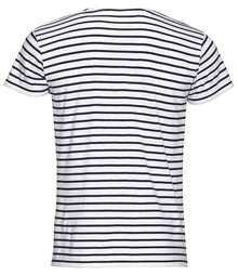 SOL'S Miles Striped T-Shirt 01398 - 01398 White/Navy Back