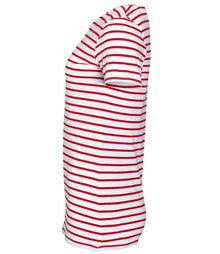 SOL'S Ladies Miles Striped T-Shirt 01399 - 01399 White/Red Side