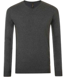 SOL'S Glory V Neck Sweater 01710 - Charcoal Marl