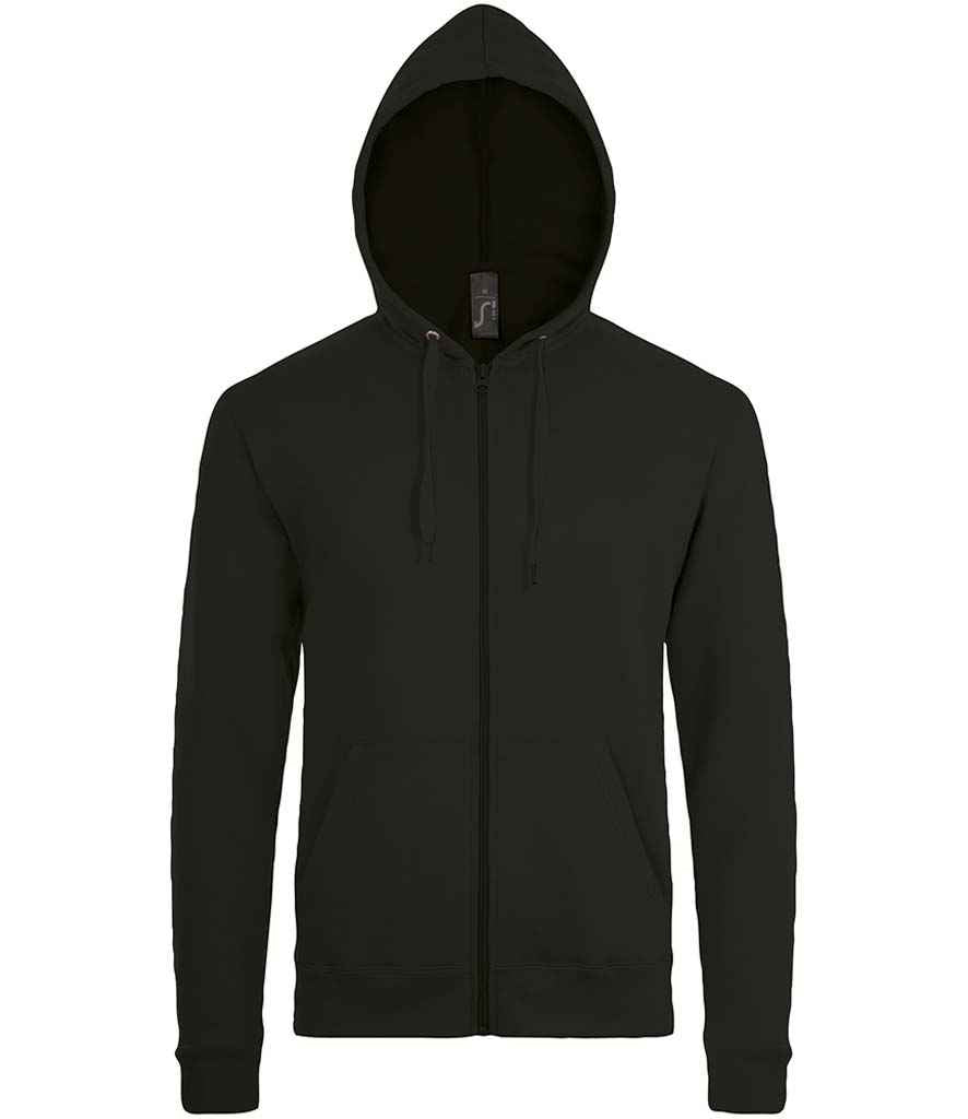 SOL'S Stone Zip Hooded Sweatshirt 01714 - Black