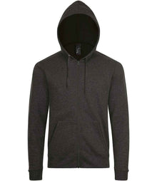 SOL'S Stone Zip Hooded Sweatshirt 01714 - Charcoal Marl