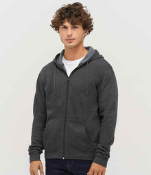 SOL'S Stone Zip Hooded Sweatshirt 01714 - 01714 Charcoal Marl Model