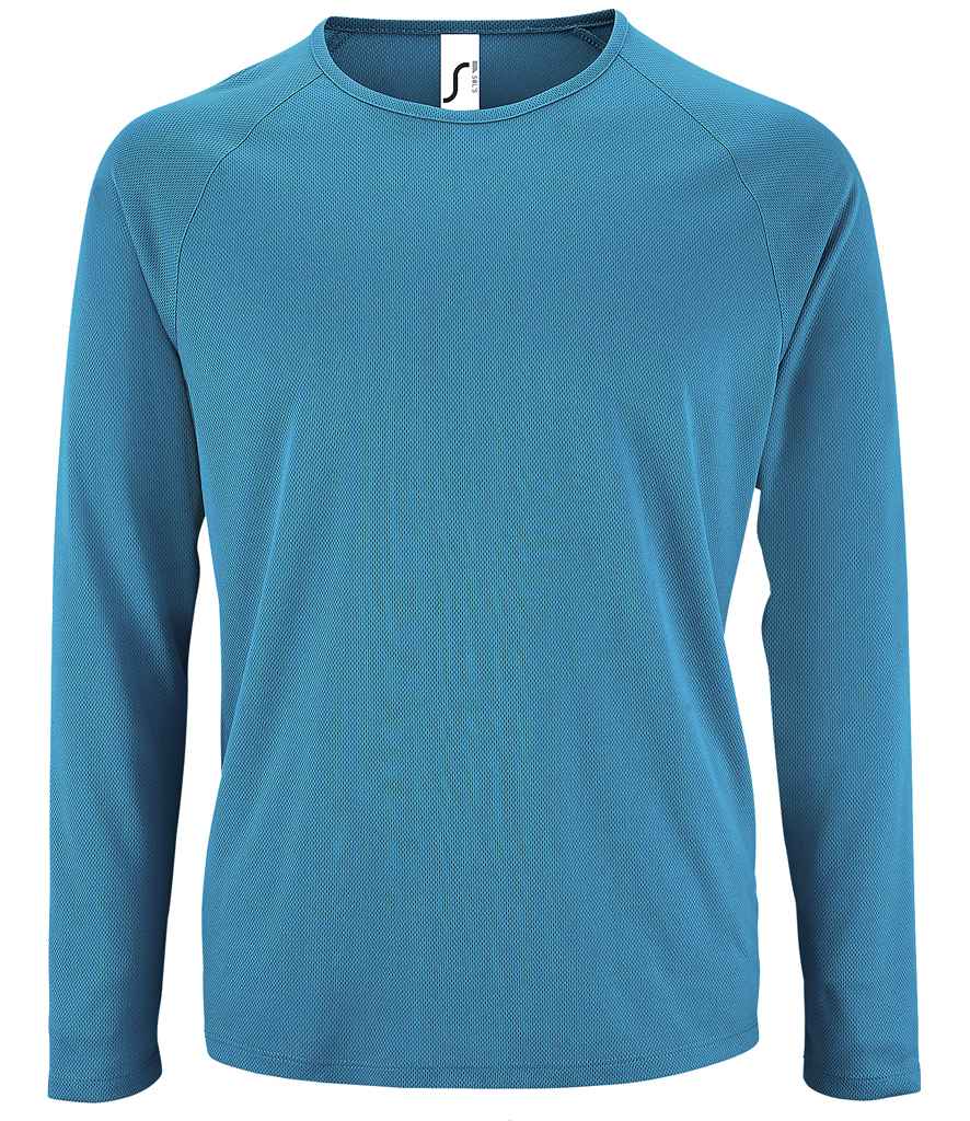 SOL'S Sporty Long Sleeve Performance T-Shirt 02071 - Aqua