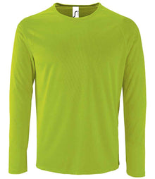SOL'S Sporty Long Sleeve Performance T-Shirt 02071 - Neon Green