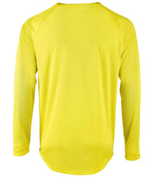 SOL'S Sporty Long Sleeve Performance T-Shirt 02071 - 02071 Neon Yellow Back