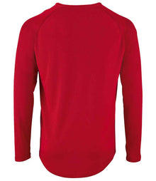 SOL'S Sporty Long Sleeve Performance T-Shirt 02071 - 02071 Red Back