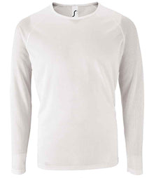 SOL'S Sporty Long Sleeve Performance T-Shirt 02071 - White