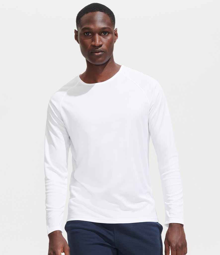 SOL'S Sporty Long Sleeve Performance T-Shirt 02071 - 02071 White Model
