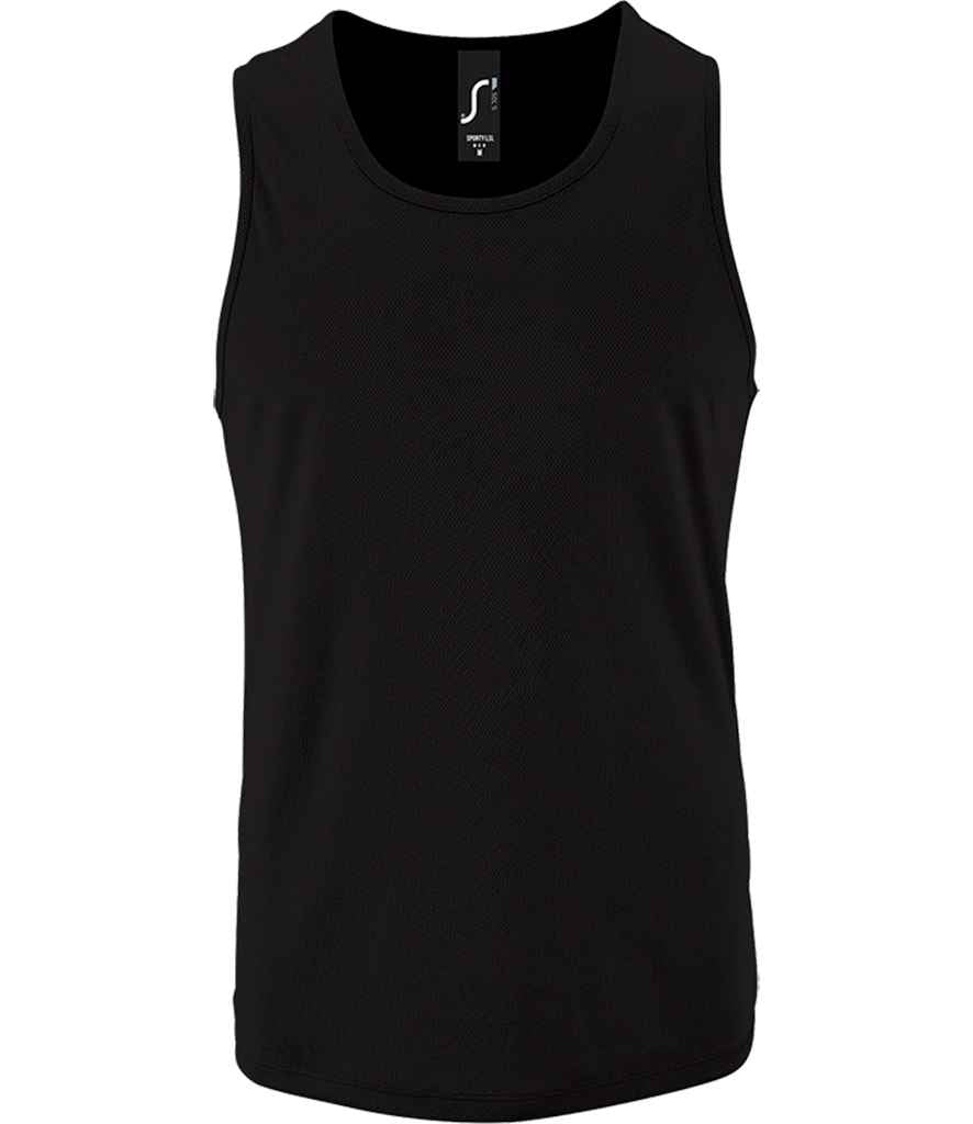 SOL'S Sporty Performance Tank Top 02073 - Black