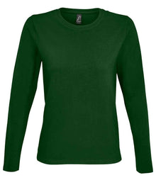 SOL'S Ladies Imperial Long Sleeve T-Shirt 02075 - Bottle Green