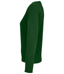 SOL'S Ladies Imperial Long Sleeve T-Shirt 02075 - 02075 Bottle Green Side