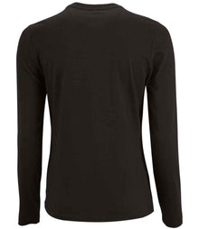 SOL'S Ladies Imperial Long Sleeve T-Shirt 02075 - 02075 Deep Black Back