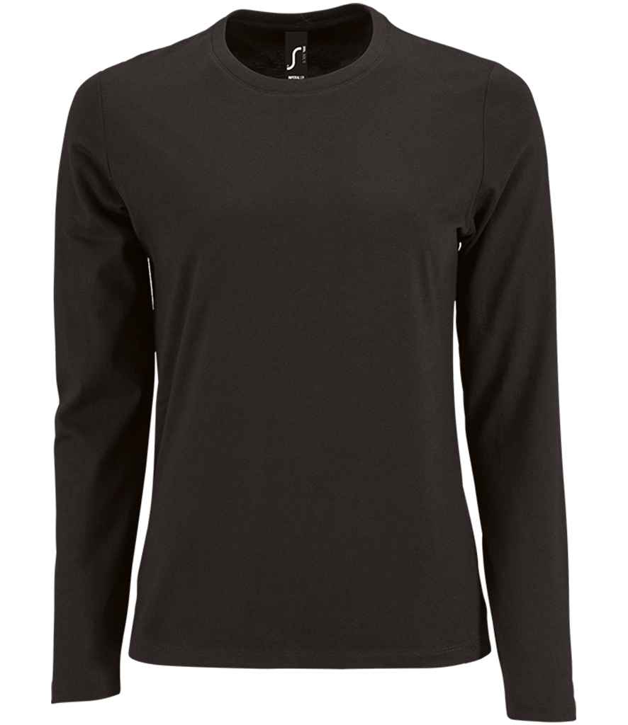 SOL'S Ladies Imperial Long Sleeve T-Shirt 02075 - Deep Black