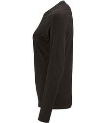 SOL'S Ladies Imperial Long Sleeve T-Shirt 02075 - 02075 Deep Black Side